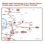 Mezi kolejovými křižovatkami horní Palmovka a Ohrada bude přerušen tramvajový provoz